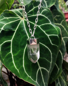A Kathrin Jona Clear Quartz Point Statement Necklace.