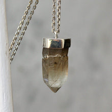 Load image into Gallery viewer, A Kathrin Jona Smoky Quartz Necklace with a quartz point hanging from it.
