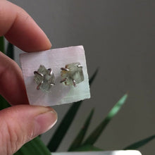Load and play video in Gallery viewer, Raw Aquamarine Earring Studs
