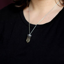 Load image into Gallery viewer, A woman wearing a Kathrin Jona Smoky Quartz Necklace.
