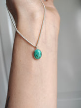 Load image into Gallery viewer, A woman wearing a Lil&#39; Turquoise Necklace from Kathrin Jona.
